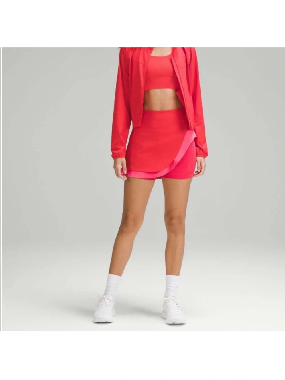 Lululemon Red Asymmetrical Layered High-Rise Tennis Skort Size 6 (Small)